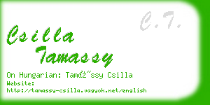 csilla tamassy business card